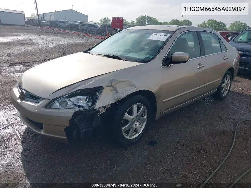 1HGCM66545A029897 2005 Honda Accord 3.0 Ex