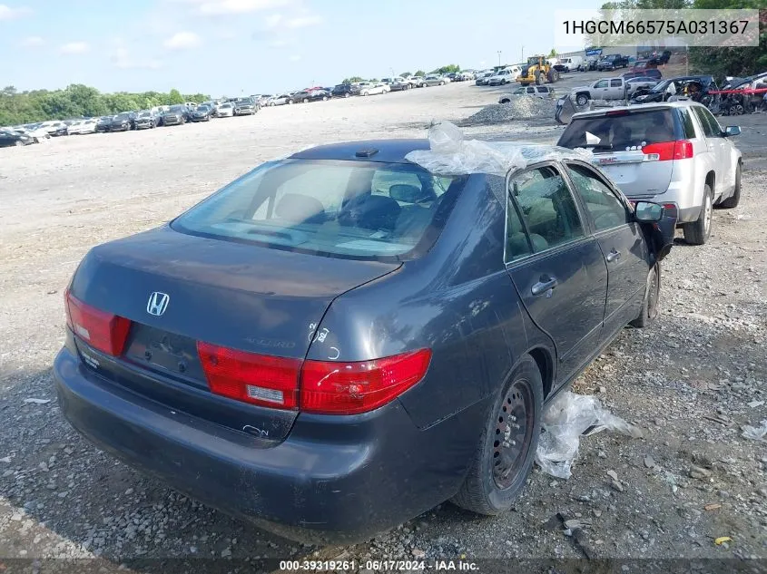 2005 Honda Accord 3.0 Ex VIN: 1HGCM66575A031367 Lot: 39319261