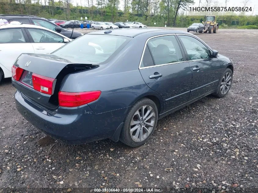 1HGCM55875A058624 2005 Honda Accord 2.4 Ex