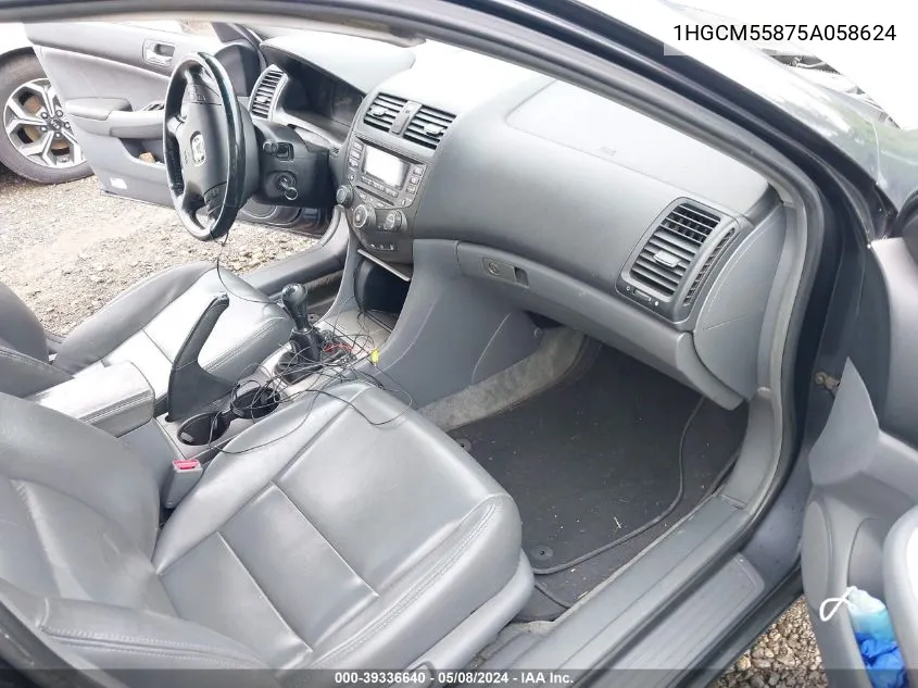 1HGCM55875A058624 2005 Honda Accord 2.4 Ex