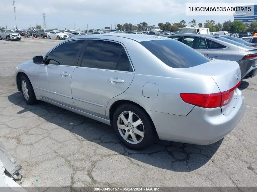 2005 Honda Accord 3.0 Ex VIN: 1HGCM66535A003985 Lot: 39498157