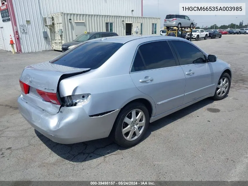 2005 Honda Accord 3.0 Ex VIN: 1HGCM66535A003985 Lot: 39498157