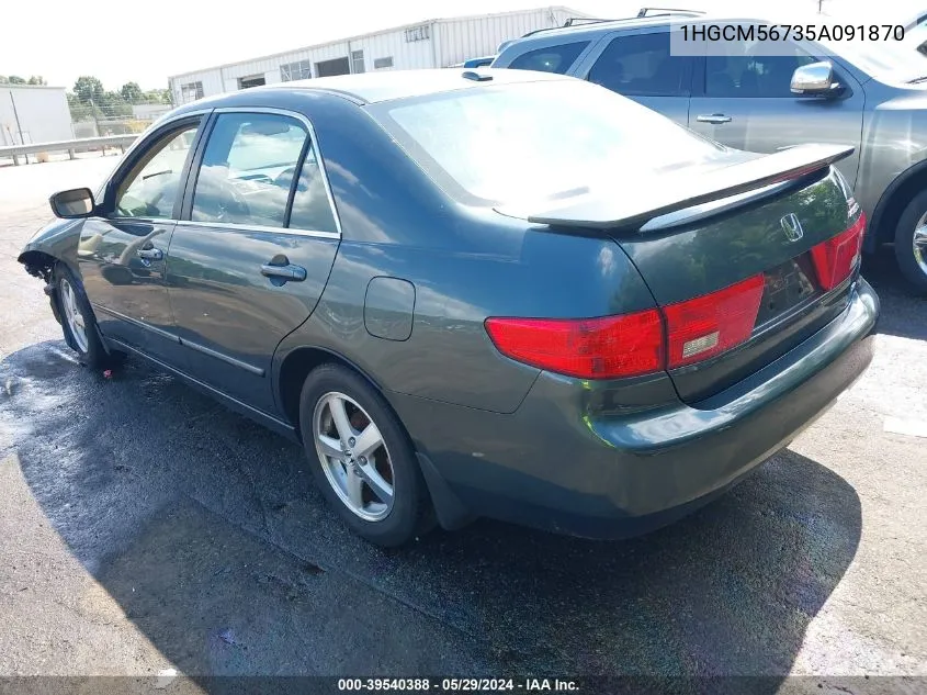 2005 Honda Accord Sdn Ex/Ex-L With Navi VIN: 1HGCM56735A091870 Lot: 39540388