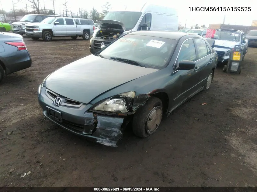 2005 Honda Accord 2.4 Lx VIN: 1HGCM56415A159525 Lot: 39627621