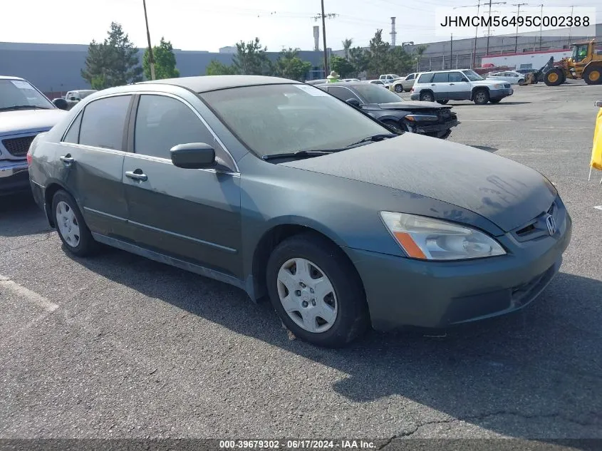 JHMCM56495C002388 2005 Honda Accord 2.4 Lx