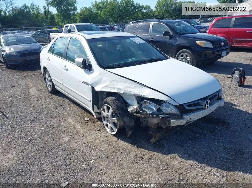 2005 Honda Accord 3.0 Ex VIN: 1HGCM66595A008222 Lot: 39774603