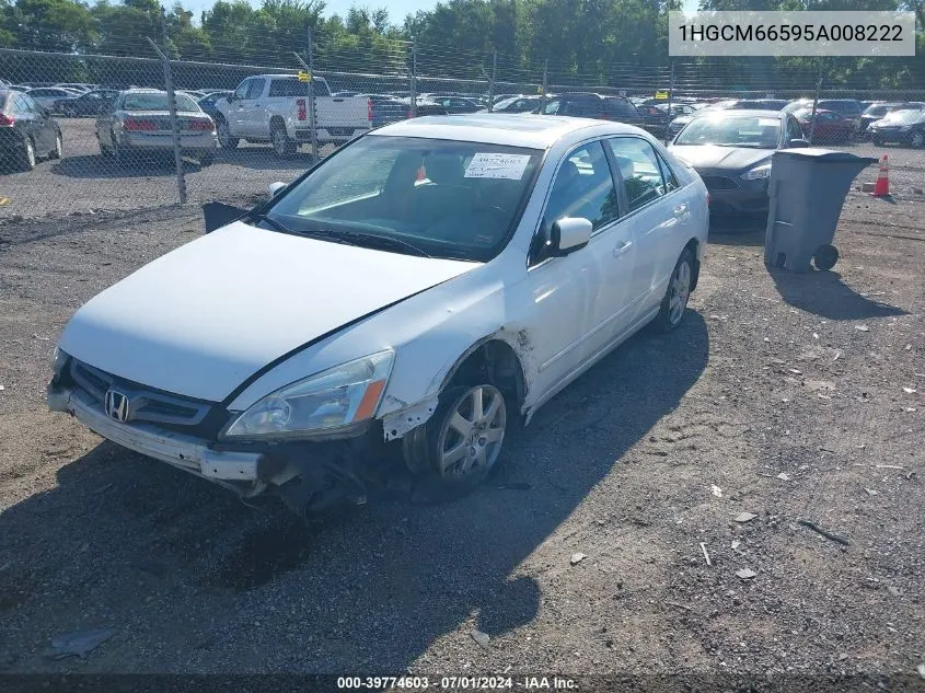 1HGCM66595A008222 2005 Honda Accord 3.0 Ex