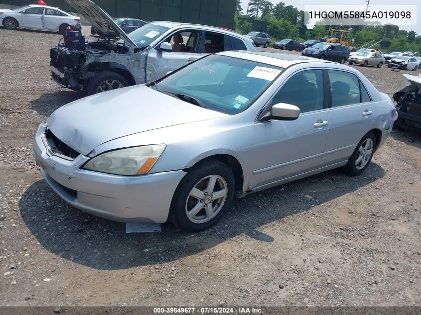 2005 Honda Accord 2.4 Ex VIN: 1HGCM55845A019098 Lot: 39849677