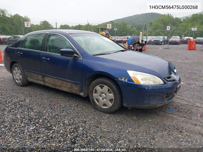 1HGCM56475L000268 2005 Honda Accord 2.4 Lx