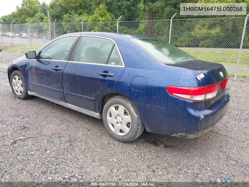 1HGCM56475L000268 2005 Honda Accord 2.4 Lx