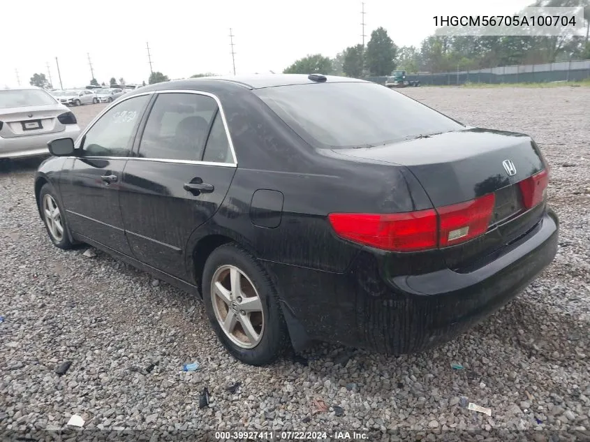 2005 Honda Accord 2.4 Ex VIN: 1HGCM56705A100704 Lot: 39927411