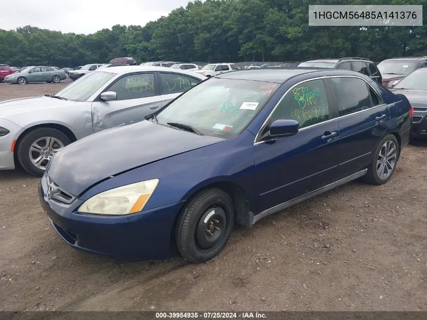 1HGCM56485A141376 2005 Honda Accord 2.4 Lx