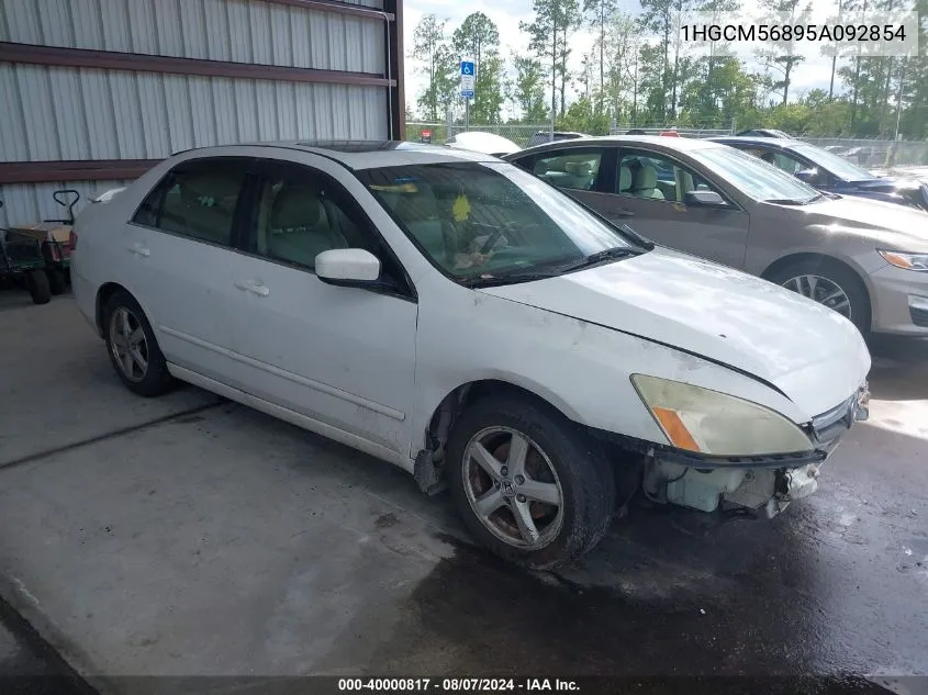 2005 Honda Accord 2.4 Ex VIN: 1HGCM56895A092854 Lot: 40000817