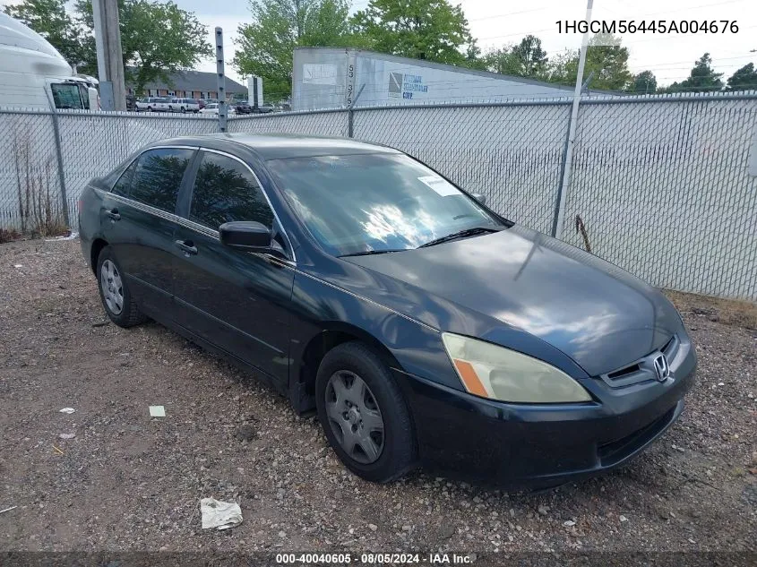 1HGCM56445A004676 2005 Honda Accord 2.4 Lx