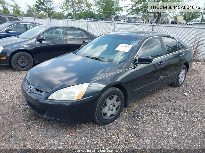 2005 Honda Accord 2.4 Lx VIN: 1HGCM56445A004676 Lot: 40040605