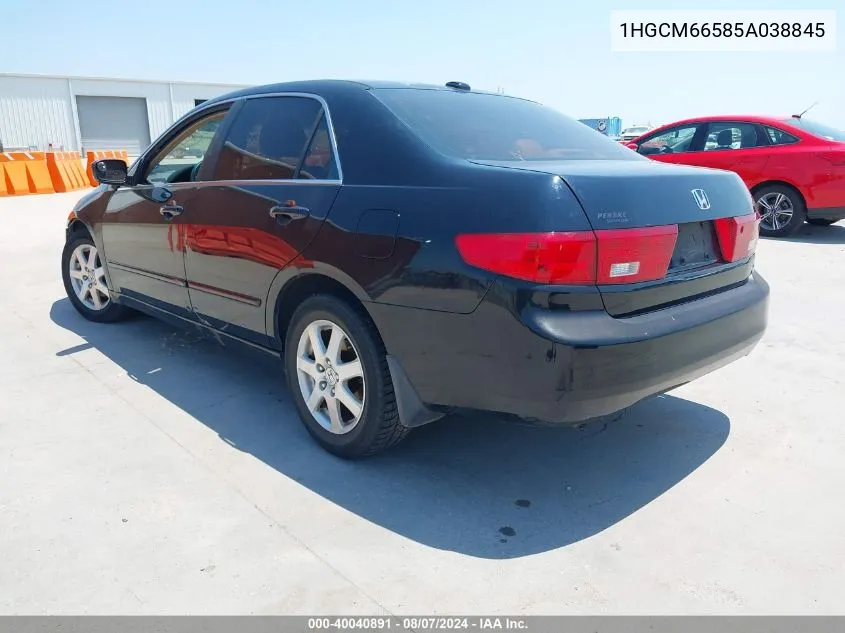 2005 Honda Accord 3.0 Ex VIN: 1HGCM66585A038845 Lot: 40040891