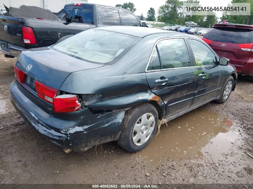 2005 Honda Accord 2.4 Lx VIN: 1HGCM56465A054141 Lot: 40052652