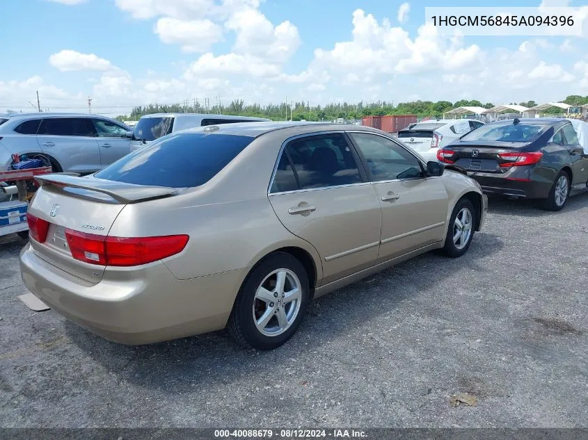 1HGCM56845A094396 2005 Honda Accord 2.4 Ex