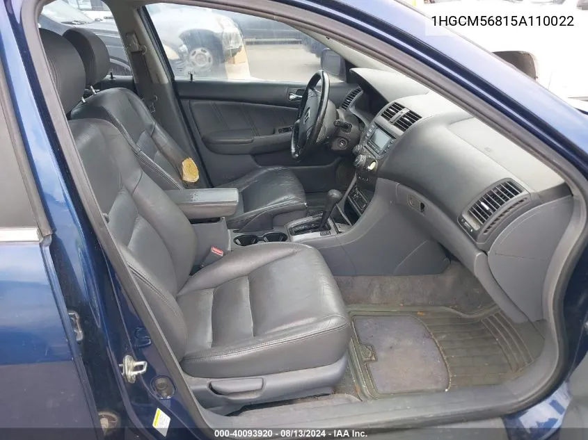 1HGCM56815A110022 2005 Honda Accord 2.4 Ex