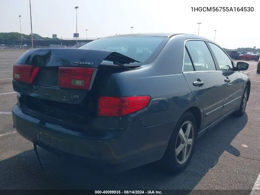 2005 Honda Accord 2.4 Ex VIN: 1HGCM56755A164530 Lot: 40099935