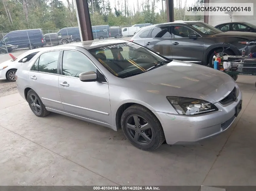 JHMCM56765C006148 2005 Honda Accord 2.4 Ex