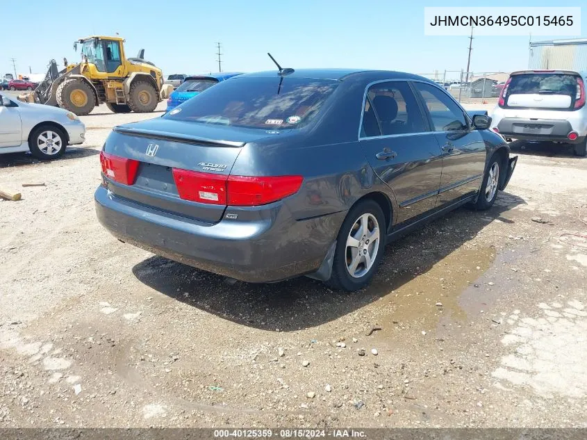 2005 Honda Accord Hybrid Ima VIN: JHMCN36495C015465 Lot: 40125359