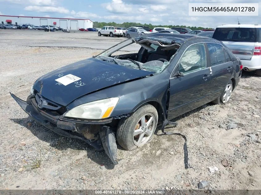 2005 Honda Accord 2.4 Lx VIN: 1HGCM56465A012780 Lot: 40161278