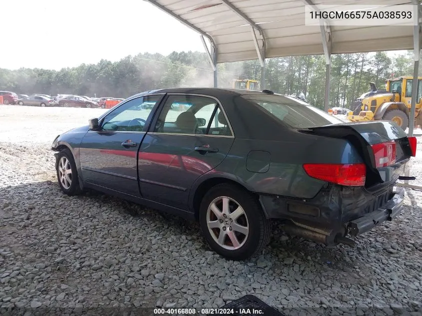 1HGCM66575A038593 2005 Honda Accord Ex