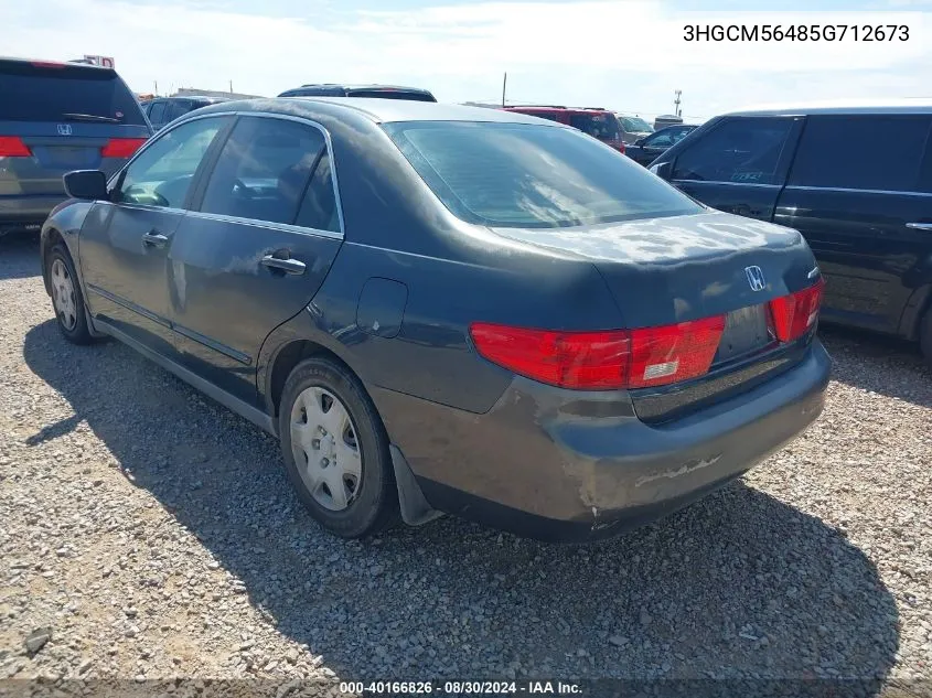 2005 Honda Accord 2.4 Lx VIN: 3HGCM56485G712673 Lot: 40166826