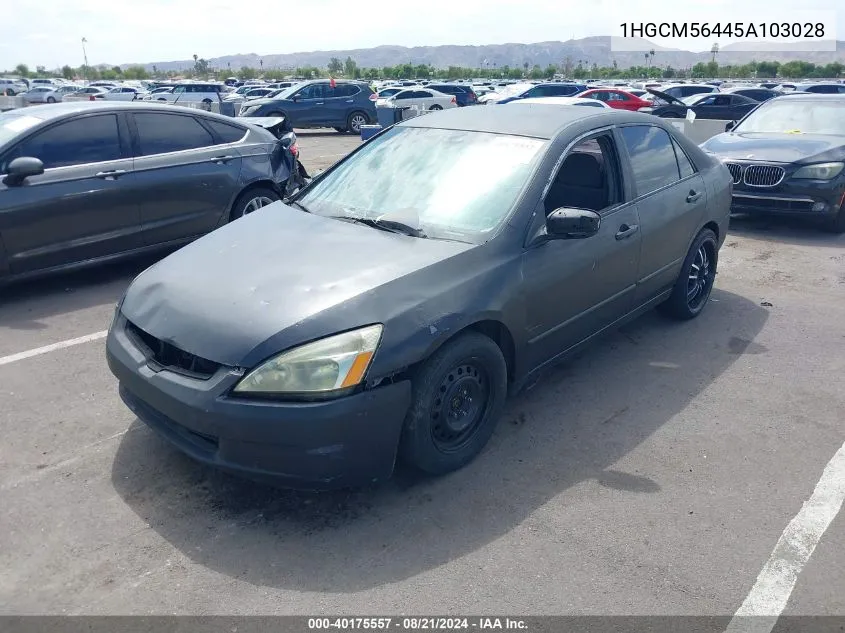 1HGCM56445A103028 2005 Honda Accord 2.4 Lx