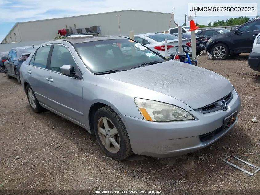 2005 Honda Accord 2.4 Ex VIN: JHMCM56725C007023 Lot: 40177310