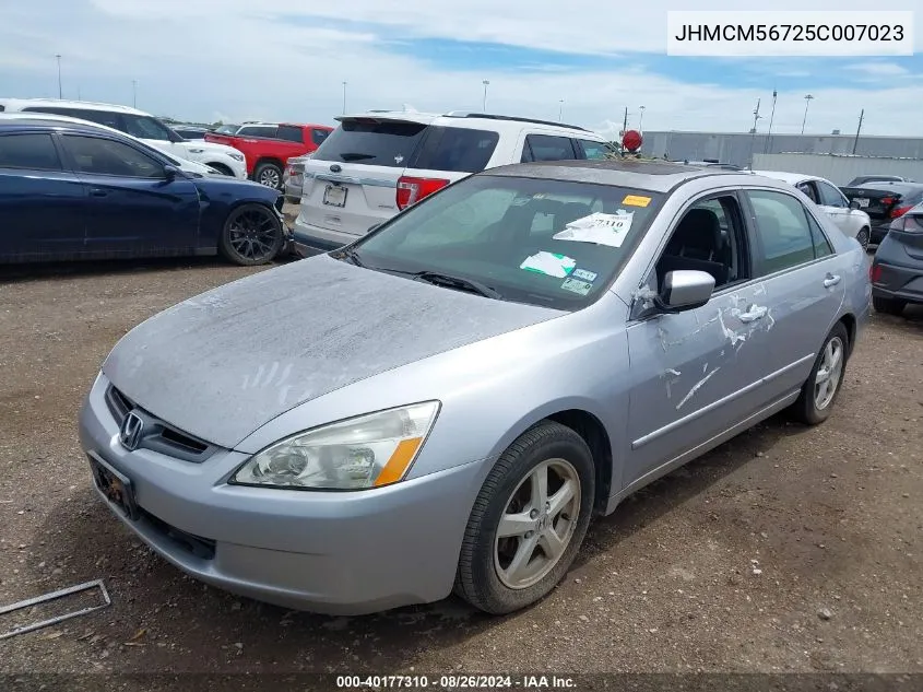 2005 Honda Accord 2.4 Ex VIN: JHMCM56725C007023 Lot: 40177310