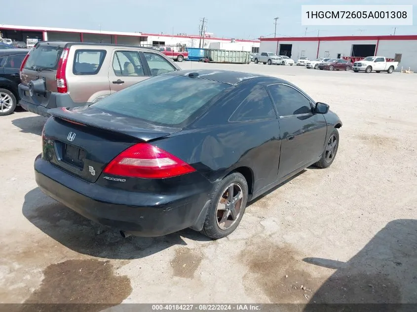 1HGCM72605A001308 2005 Honda Accord 2.4 Ex