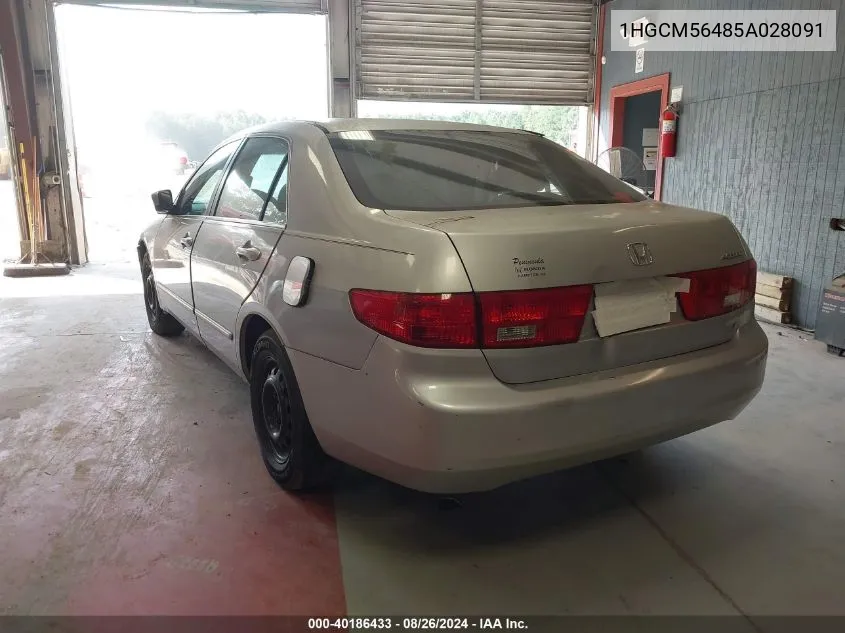 1HGCM56485A028091 2005 Honda Accord 2.4 Lx