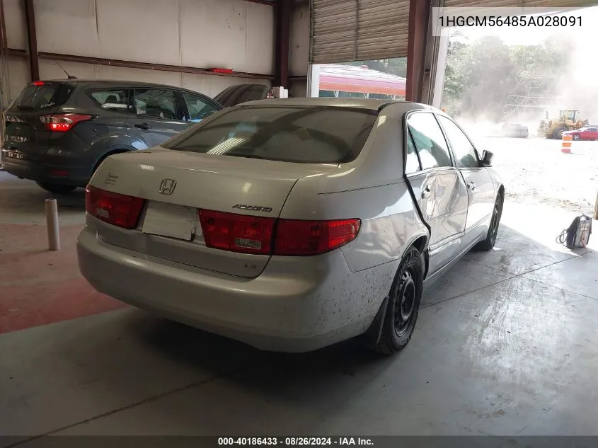 1HGCM56485A028091 2005 Honda Accord 2.4 Lx