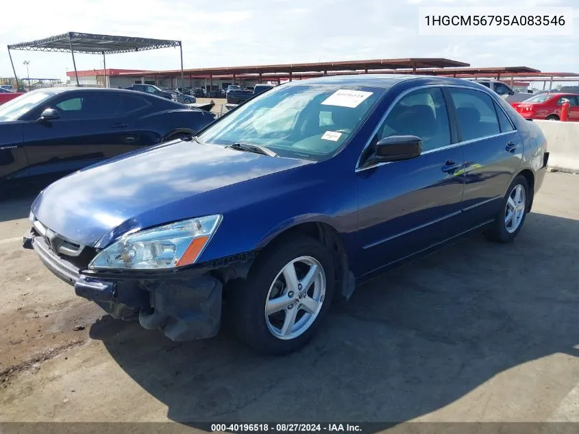 2005 Honda Accord 2.4 Ex VIN: 1HGCM56795A083546 Lot: 40196518