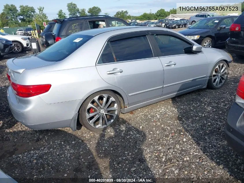 1HGCM56755A067523 2005 Honda Accord 2.4 Ex