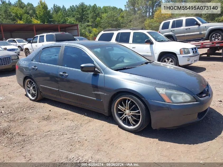 2005 Honda Accord 2.4 Lx VIN: 1HGCM55495A073140 Lot: 40204274