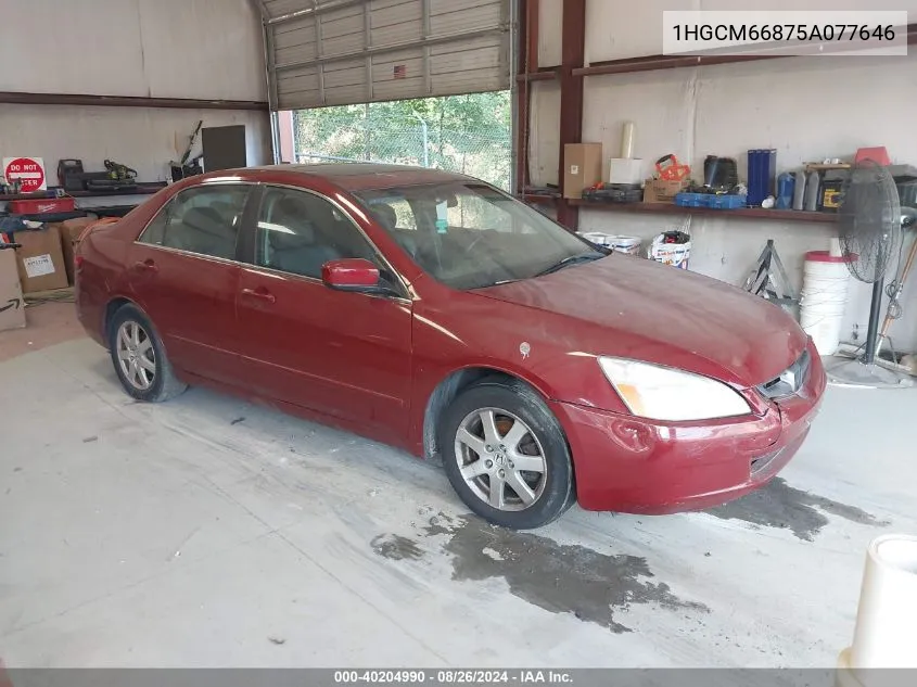 1HGCM66875A077646 2005 Honda Accord 3.0 Ex