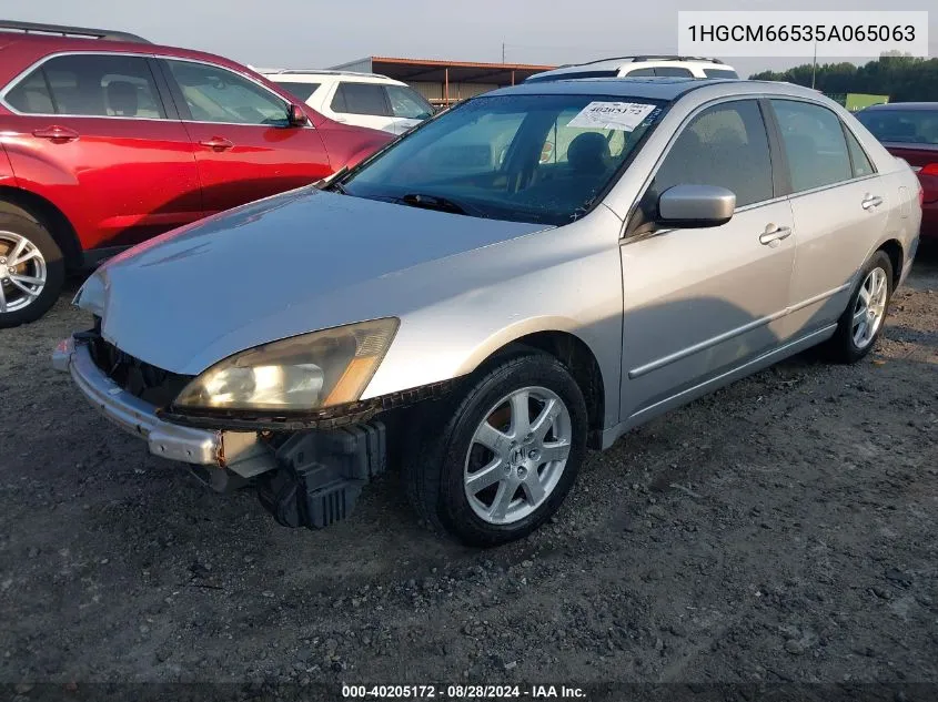 2005 Honda Accord 3.0 Ex VIN: 1HGCM66535A065063 Lot: 40205172