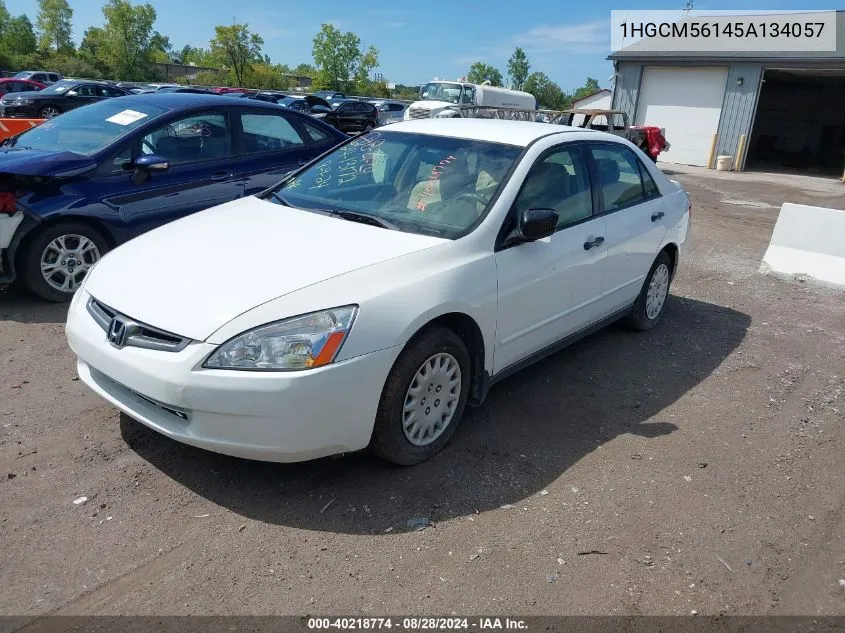 2005 Honda Accord 2.4 Dx VIN: 1HGCM56145A134057 Lot: 40218774