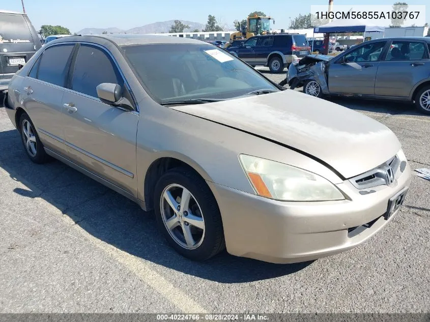 1HGCM56855A103767 2005 Honda Accord 2.4 Ex