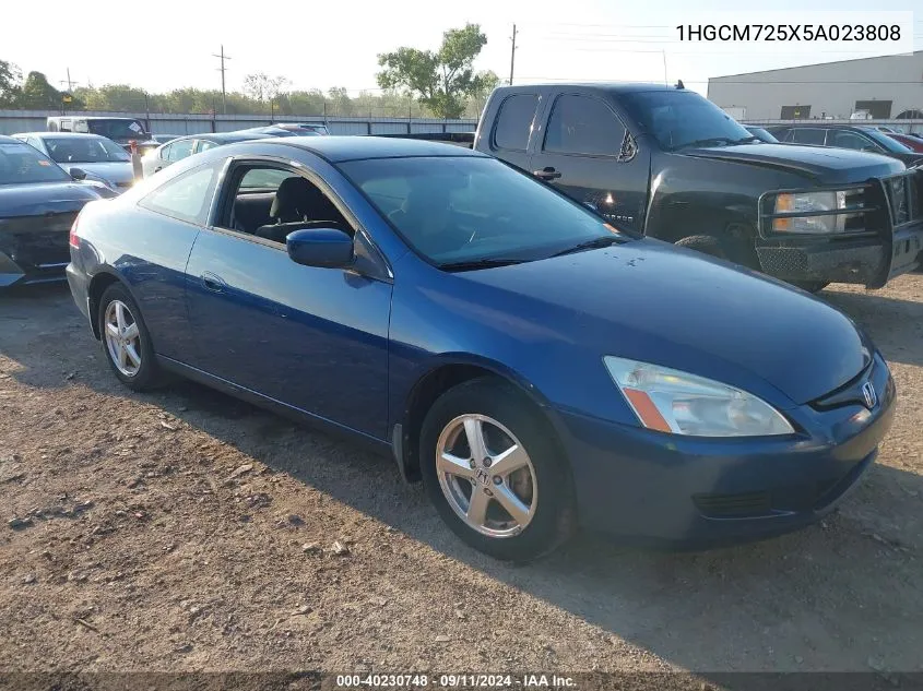 2005 Honda Accord 2.4 Lx Special Edition VIN: 1HGCM725X5A023808 Lot: 40230748