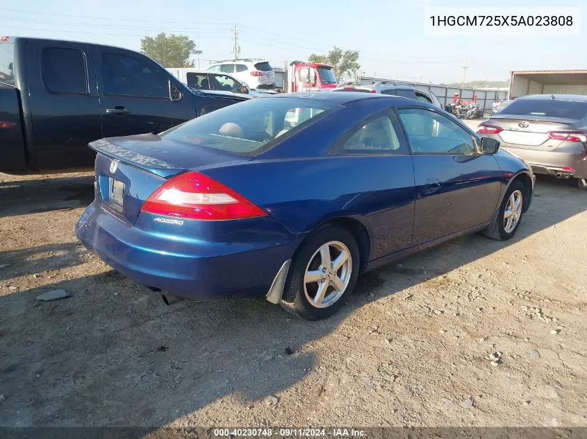 2005 Honda Accord 2.4 Lx Special Edition VIN: 1HGCM725X5A023808 Lot: 40230748