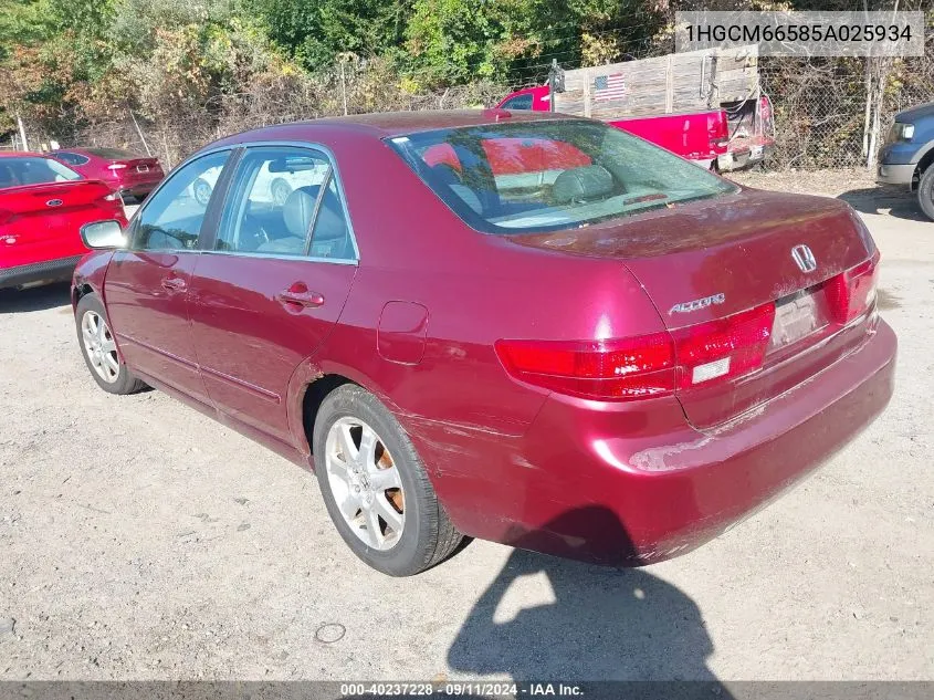 1HGCM66585A025934 2005 Honda Accord 3.0 Ex