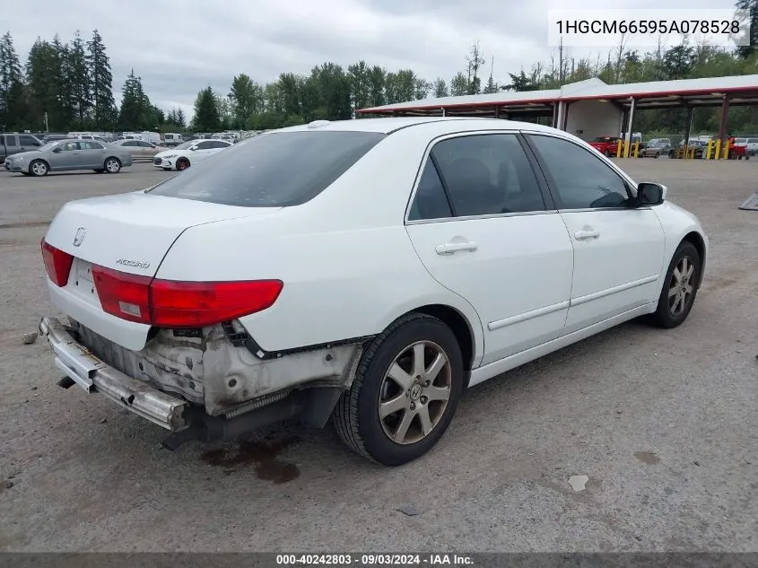 1HGCM66595A078528 2005 Honda Accord 3.0 Ex