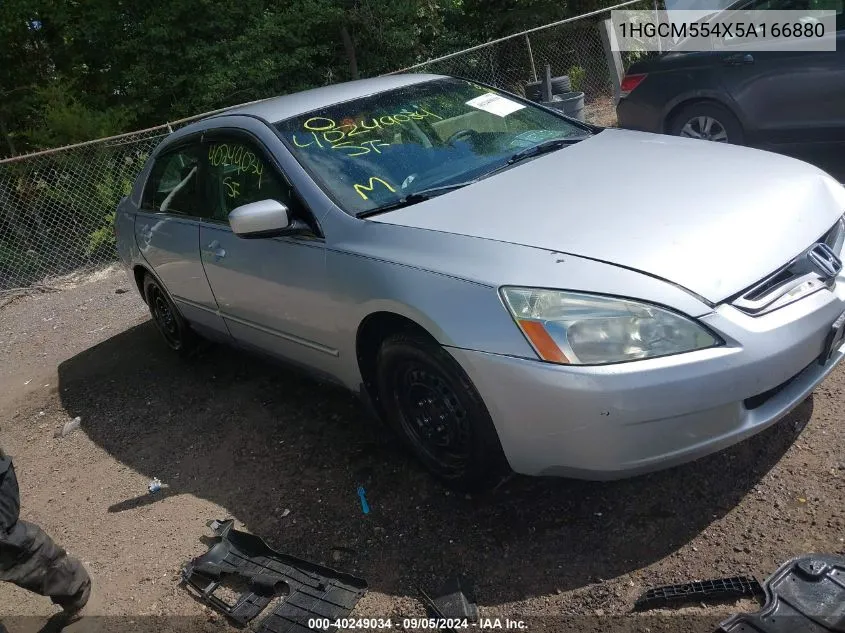 2005 Honda Accord 2.4 Lx VIN: 1HGCM554X5A166880 Lot: 40249034