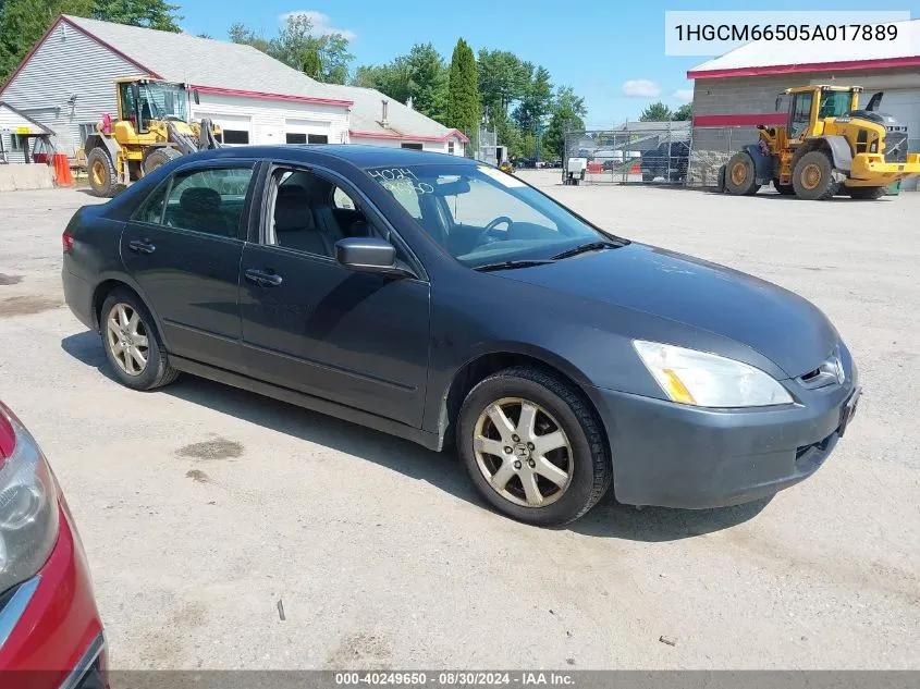 2005 Honda Accord 3.0 Ex VIN: 1HGCM66505A017889 Lot: 40249650