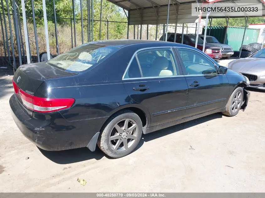 2005 Honda Accord 2.4 Lx VIN: 1HGCM56435L000333 Lot: 40250770