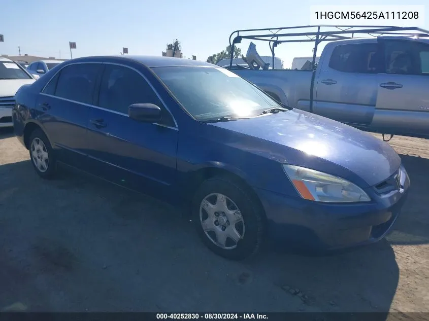 1HGCM56425A111208 2005 Honda Accord 2.4 Lx